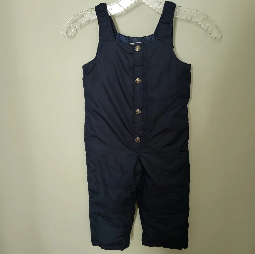 Old Navy Boy's Unisex Toddler 2T 2A Snowbib Suit Navy Blue‎